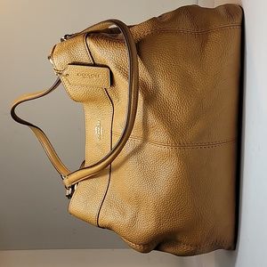 Coach Tan Leather Shoulder Bag